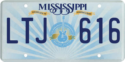 MS license plate LTJ616