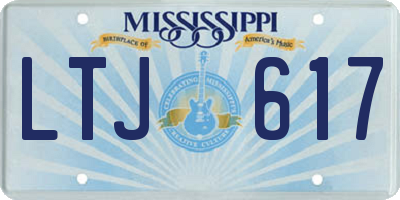 MS license plate LTJ617