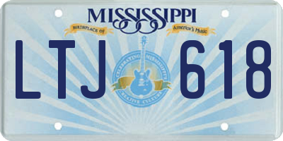 MS license plate LTJ618