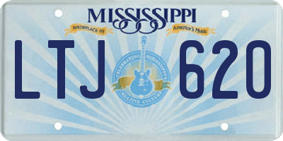 MS license plate LTJ620