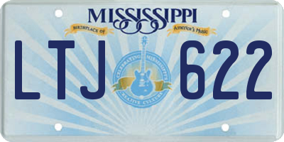 MS license plate LTJ622
