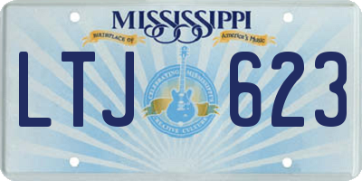 MS license plate LTJ623