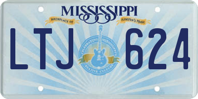 MS license plate LTJ624