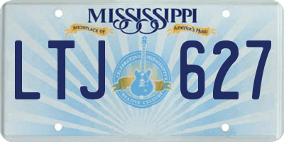 MS license plate LTJ627