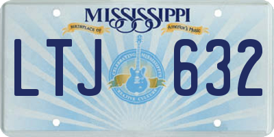 MS license plate LTJ632