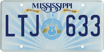 MS license plate LTJ633
