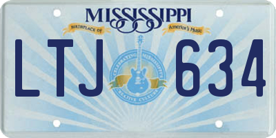 MS license plate LTJ634
