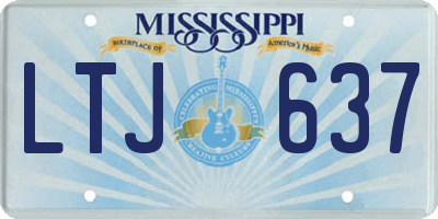 MS license plate LTJ637