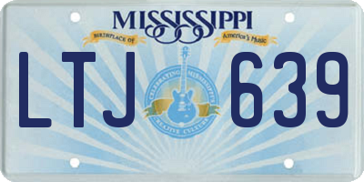 MS license plate LTJ639
