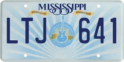 MS license plate LTJ641