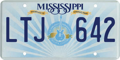 MS license plate LTJ642