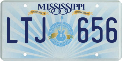 MS license plate LTJ656