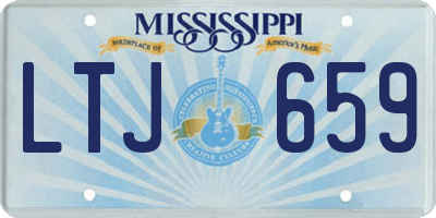 MS license plate LTJ659