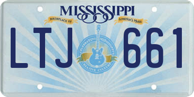 MS license plate LTJ661