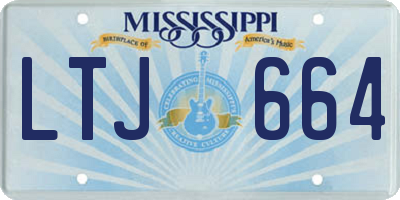 MS license plate LTJ664