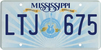 MS license plate LTJ675