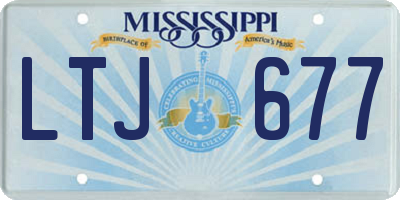 MS license plate LTJ677