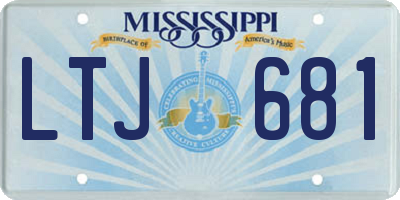 MS license plate LTJ681