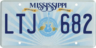MS license plate LTJ682