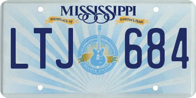 MS license plate LTJ684