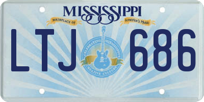 MS license plate LTJ686