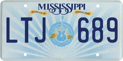 MS license plate LTJ689