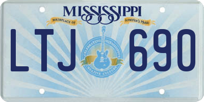 MS license plate LTJ690