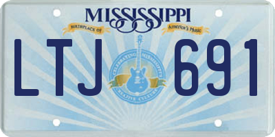 MS license plate LTJ691
