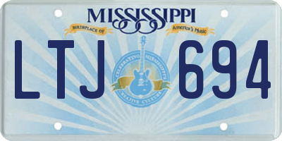 MS license plate LTJ694