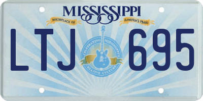 MS license plate LTJ695
