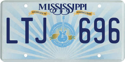 MS license plate LTJ696