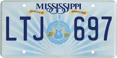 MS license plate LTJ697