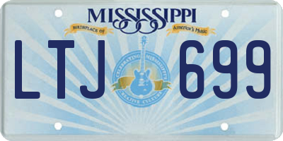 MS license plate LTJ699