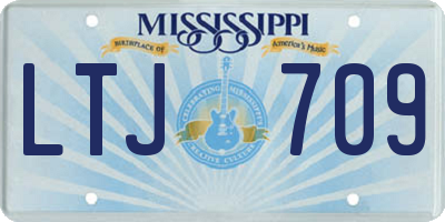 MS license plate LTJ709