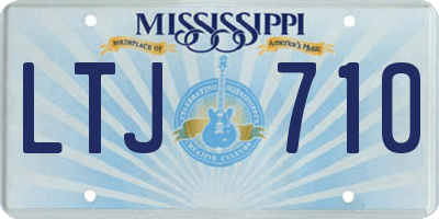 MS license plate LTJ710