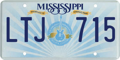 MS license plate LTJ715