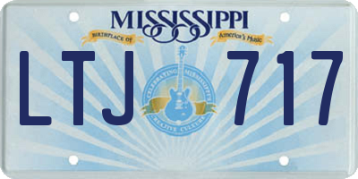 MS license plate LTJ717