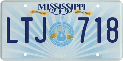 MS license plate LTJ718