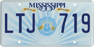 MS license plate LTJ719