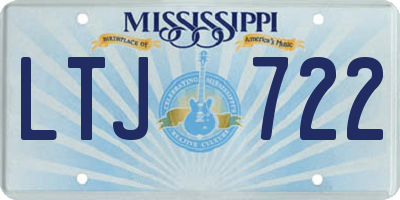 MS license plate LTJ722