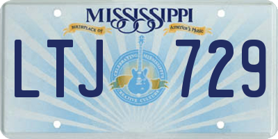 MS license plate LTJ729