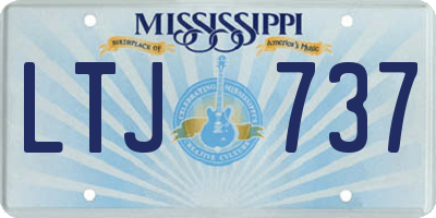 MS license plate LTJ737
