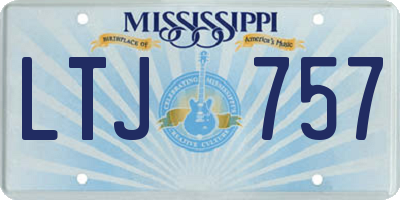 MS license plate LTJ757