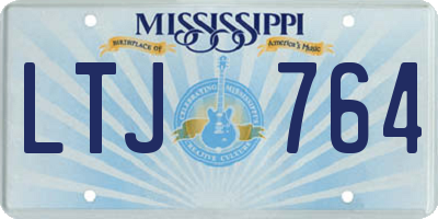 MS license plate LTJ764