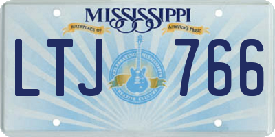 MS license plate LTJ766
