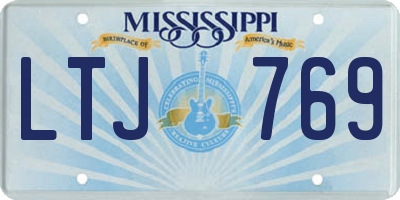 MS license plate LTJ769