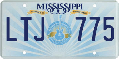 MS license plate LTJ775
