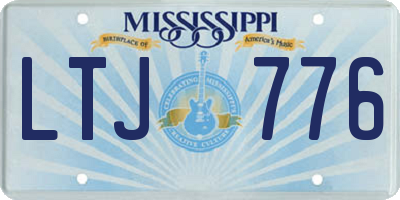 MS license plate LTJ776
