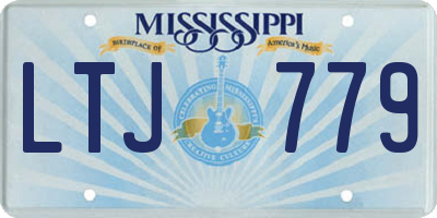MS license plate LTJ779
