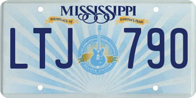 MS license plate LTJ790